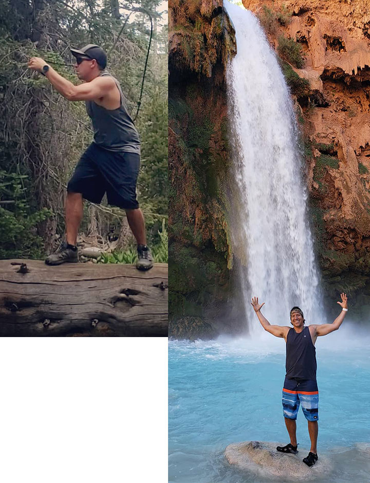 Coach Travis with senior client